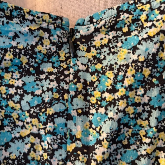 BP Floral Mini Blue and Yellow Floral Dress. Size XS. Puffer sleeves. - Picture 5 of 8